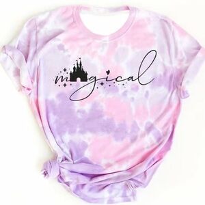 Disney Magical Cinderella Castle Tie-Dyed Tee